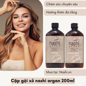 Cặp dầu gội xả Nashi Argan 200ml