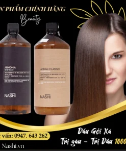 Cặp dầu gội xả trị gàu và trị dầu nashi 1000ml