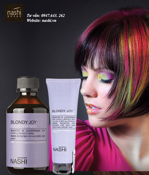 Dầu gội xả nashi Blondy Jor cho tóc màu nhuộn Dầu gội xả nashi Blondy Jor cho tóc màu nhuộn